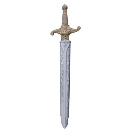 Ridder zwaard goud met zilveren schede 60 cm volwassenen