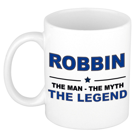 Robbin The man, The myth the legend collega kado mokken/bekers 300 ml