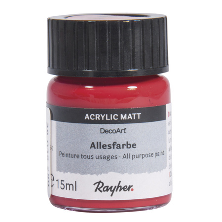 Rode acrylverf/allesverf potje 15 ml hobby/knutselmateriaal