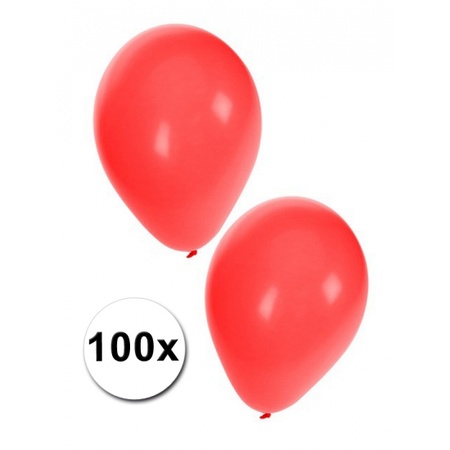 Rode feest ballonnen 100 stuks