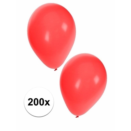 Rode feest ballonnen 200 stuks