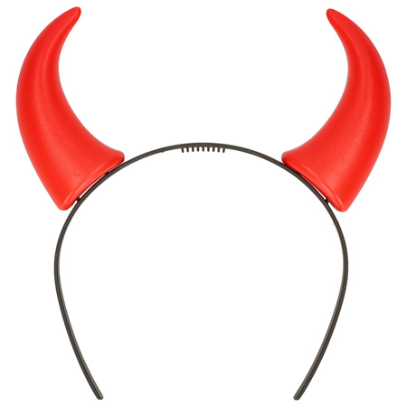 Red devil horns headband 