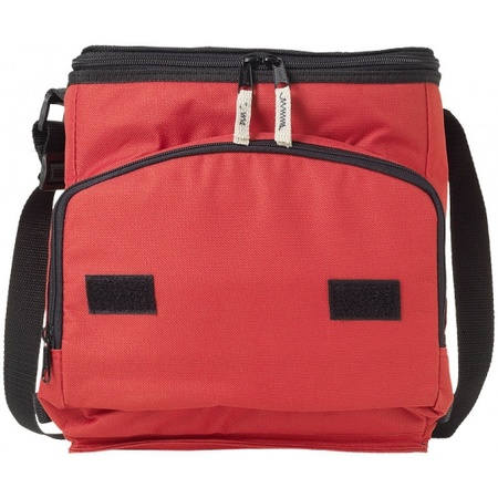Red cooler bag with front pocket