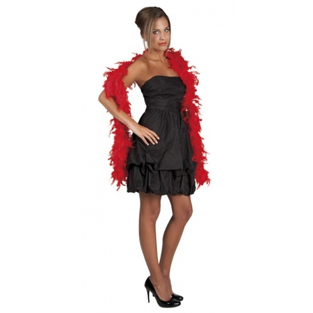 Red feathers boa 180 cm 50 gram