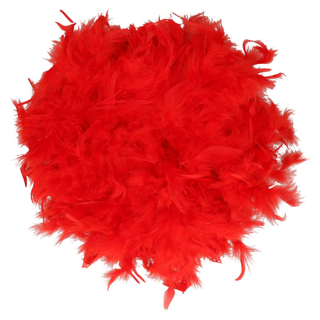 Red feathers boa 180 cm 50 gram