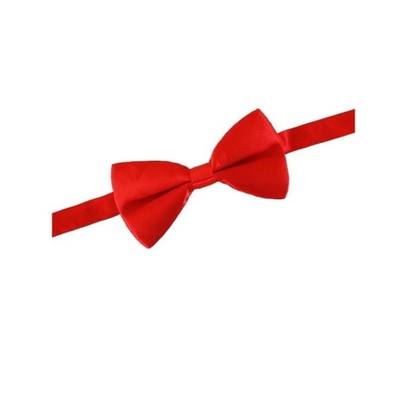 Rode verkleed vlinderstrikje 12 cm voor dames/heren