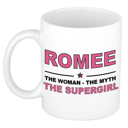 Romee The woman, The myth the supergirl collega kado mokken/bekers 300 ml