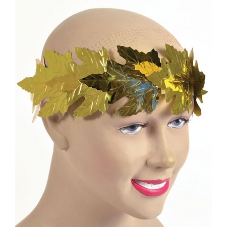 Laurel wreath with golden leaves