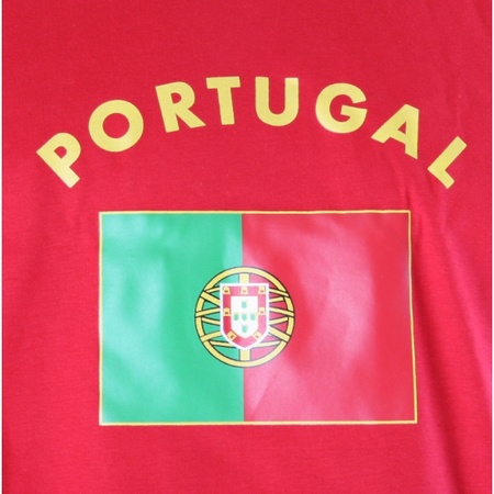 Red men shirt flag Portugal