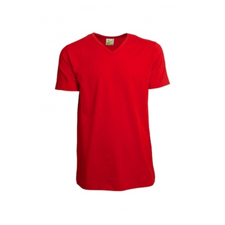 Red mens v-neck t-shirt