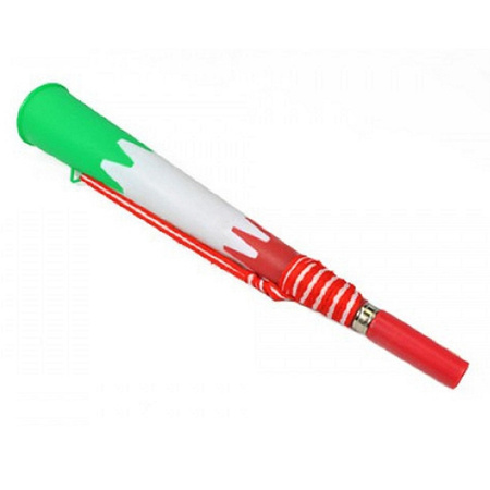 Red, white and green cheer horn 23 cm