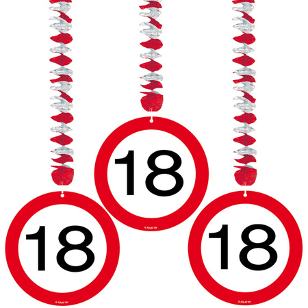 Traffic sign 18 year decoration package XL