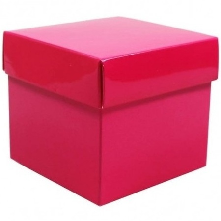 Pink gift box 10 cm square