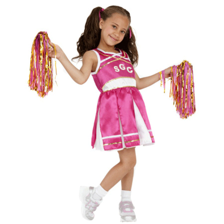 Roze cheerleader verkleedkleding