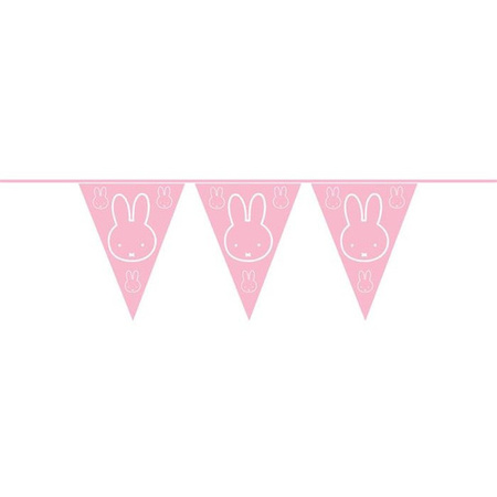 Miffy flag line pink 6 meters