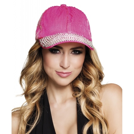 Pink hat with stones