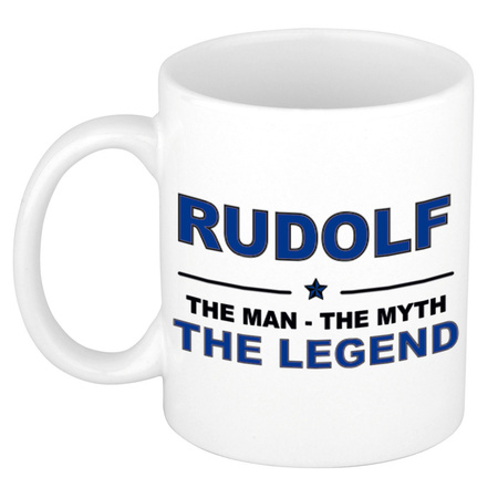 Rudolf The man, The myth the legend collega kado mokken/bekers 300 ml