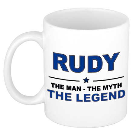 Rudy The man, The myth the legend collega kado mokken/bekers 300 ml