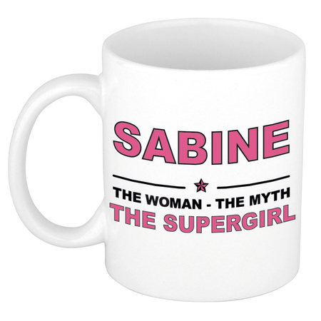 Sabine The woman, The myth the supergirl collega kado mokken/bekers 300 ml