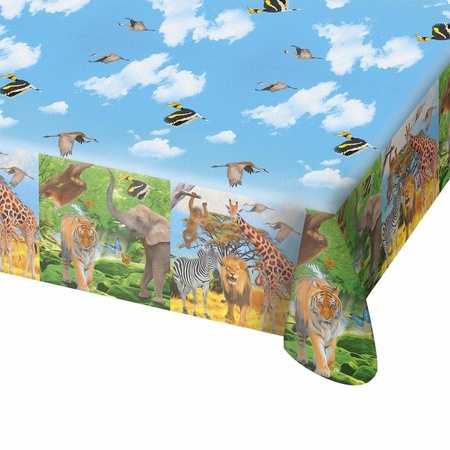 Safari/jungle party tablecloth 130 x 180 cm