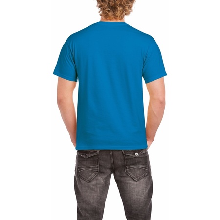 Saffier blauwe team shirts voor volwassenen