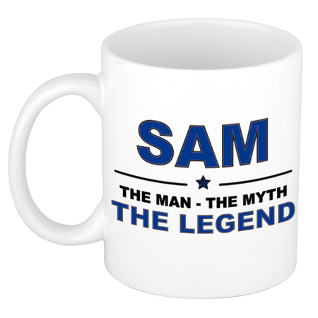 Sam The man, The myth the legend collega kado mokken/bekers 300 ml