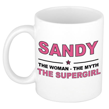 Sandy The woman, The myth the supergirl name mug 300 ml