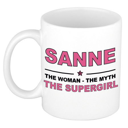 Sanne The woman, The myth the supergirl collega kado mokken/bekers 300 ml