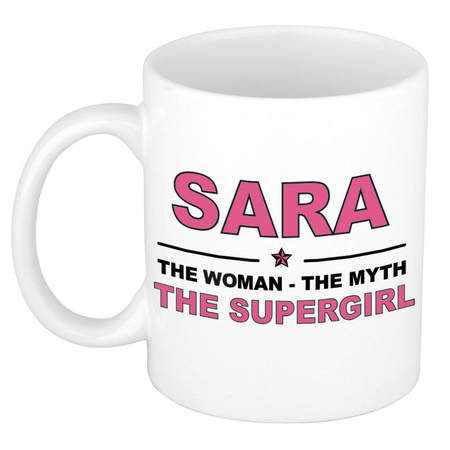Sara The woman, The myth the supergirl name mug 300 ml