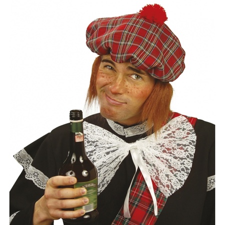 Scottish hat with red wig