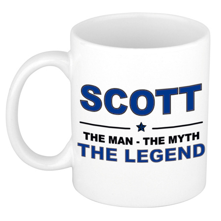 Scott The man, The myth the legend collega kado mokken/bekers 300 ml