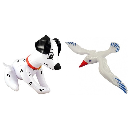 Set Inflatable dog and seagull