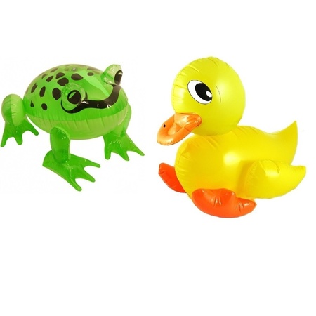 Set Inflatable frog and duck