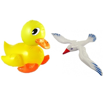 Set Inflatable seagull and duck