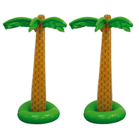 Set of 2x pieces inflatable palm trees 180 cm