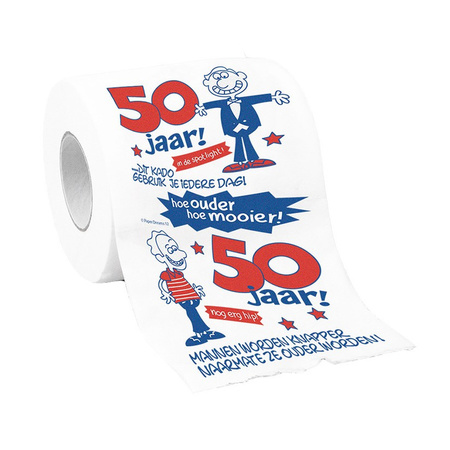 Set of 3x pieces toilet paper 50 year men