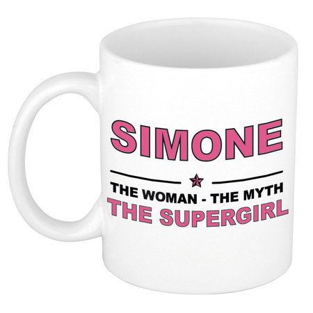 Simone The woman, The myth the supergirl collega kado mokken/bekers 300 ml
