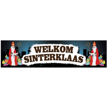 Groot Sinterklaas spandoek 200 cm