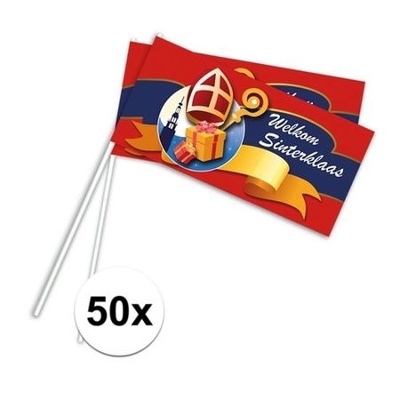 Zwaaivlaggetjes Sinterklaas 50x