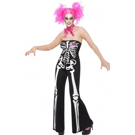Halloween dames kleding skelet
