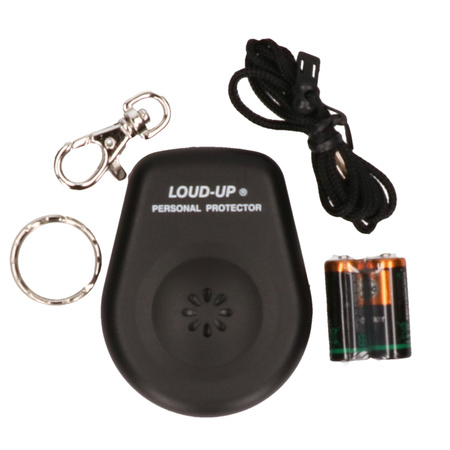 Keychain with personal alarm with battery 110 dB