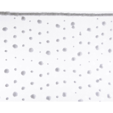 Snow curtain with drops - white - 90 x 200 cm
