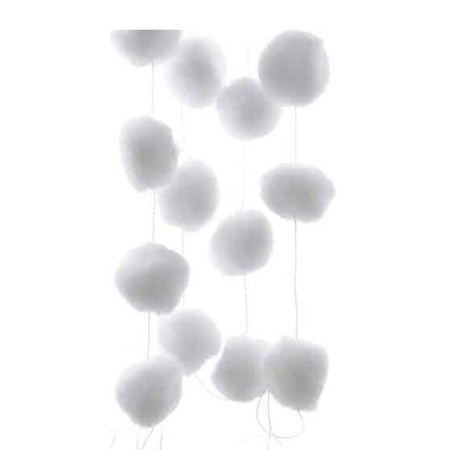 Snow balls garland - white - L180 cm