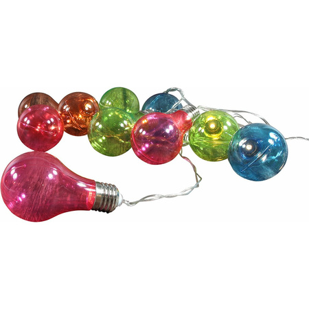 Solar party lighting / garden lighting with 10 neon colored lights