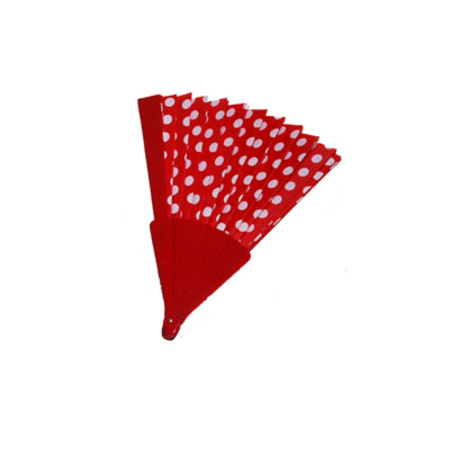 Spanish fan with whith dots 24 cm