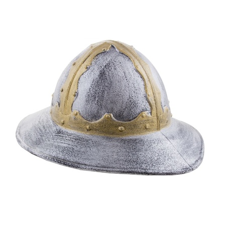 Spaanse conquistador helm zilver/goud