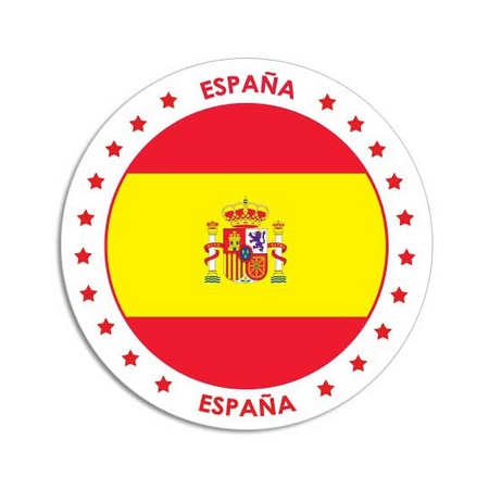 Round Spain sticker 14,8 cm