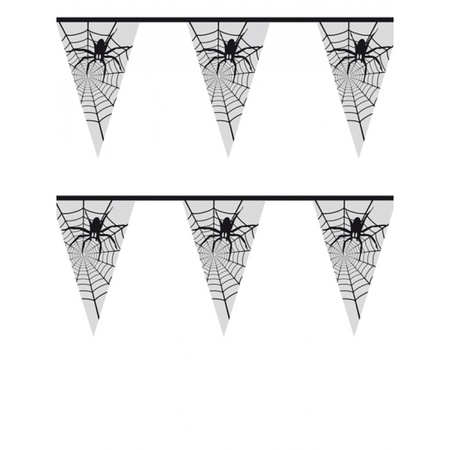 Halloween spinnenweb vlaggenlijn 6 meter