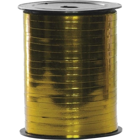 Spoel polyband - sierlint metallic - goud - 250 meter