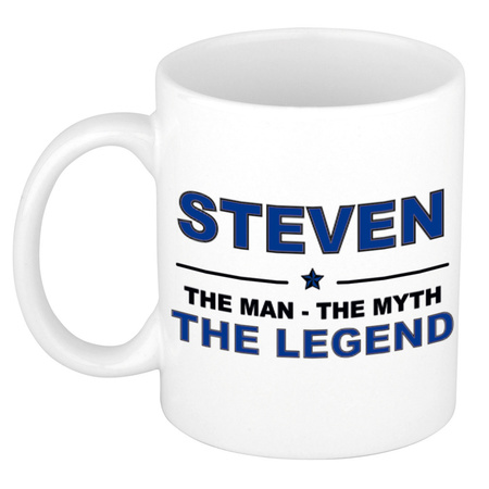 Steven The man, The myth the legend collega kado mokken/bekers 300 ml